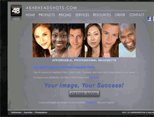 Tablet Screenshot of 48hrheadshots.com